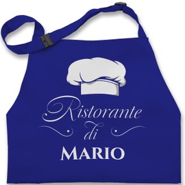 Geschenk mit Namen personalisiert by Shirtracer - Children's Apron Children Boys Girls - Pizza Apron - Ristorante di Name | Gift Pizza Accessories | Pizza Baker I Pizza Fan, 5 Royal Blue
