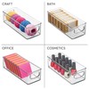 iDesign Stackable Clear Plastic Storage Bins – Narrow Organizer for