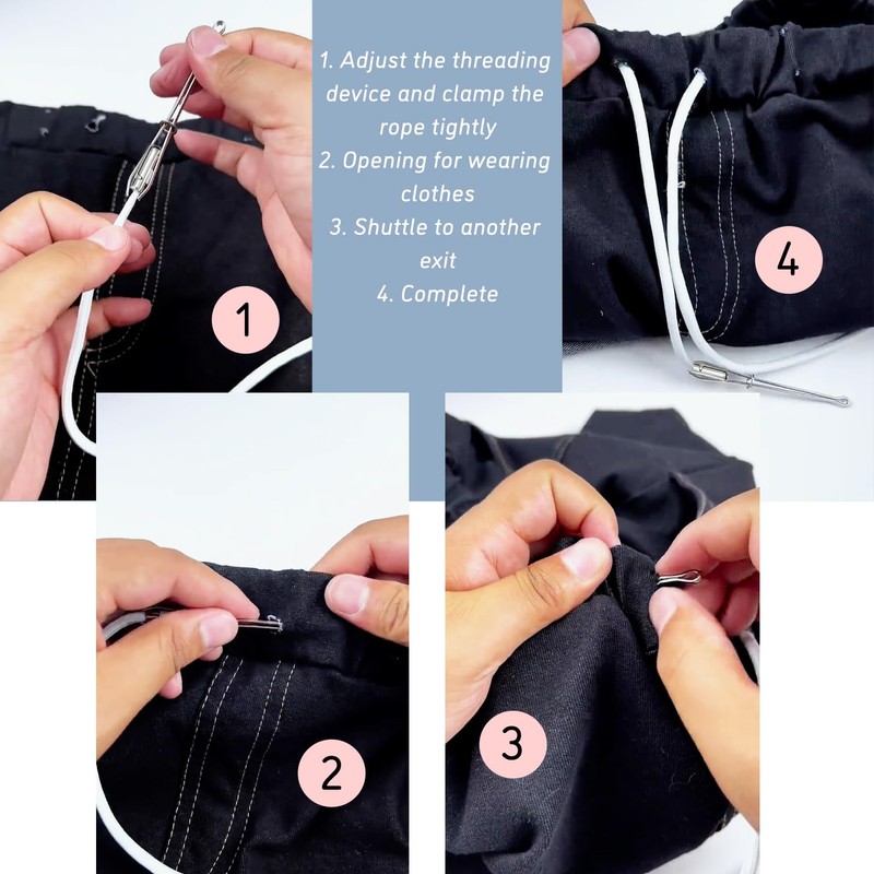 TORMEN Replacement Drawstrings Drawcords 51IN Cotton Drawstring Cord with Easy