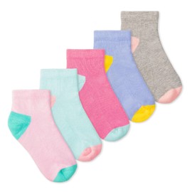 Lucky & Me Charlie Kids Ankle Socks (5-Pack) Summer Skies M