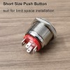 Gebildet Gebildet 19mm 20A/12-24V Blue LED Latching Stainless Steel Push