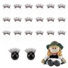 PH PandaHall 20pcs Black Doll Eyelashes 26mm Safety Eyelashes Plastic