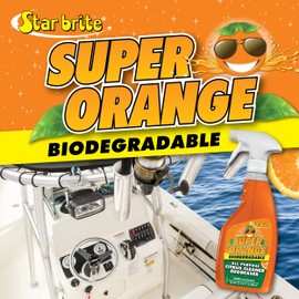 STAR BRITE Super Orange Citrus Cleaner Degreaser Spray - Powerful Formula for Dirt, Grime, Grease & Gummy Residue Removal - 22 OZ (094222)