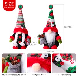 Swedish Santa Claus, RoadLoo Pack of 2 Christmas Gnomes Decoration Christmas Gnome Decoration Swedish Santa Santa Plush Couple Gnome Gift for Valentine's Day Christmas and Festival