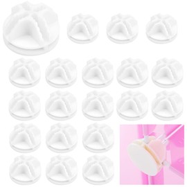 LANSKYLAN Pack of 20 Connectors for Boltless Shelving System, Plastic Connectors, Boltless Shelf, White Connectors, Round Plastic Connectors, Plastic Connectors for Boltless Shelves