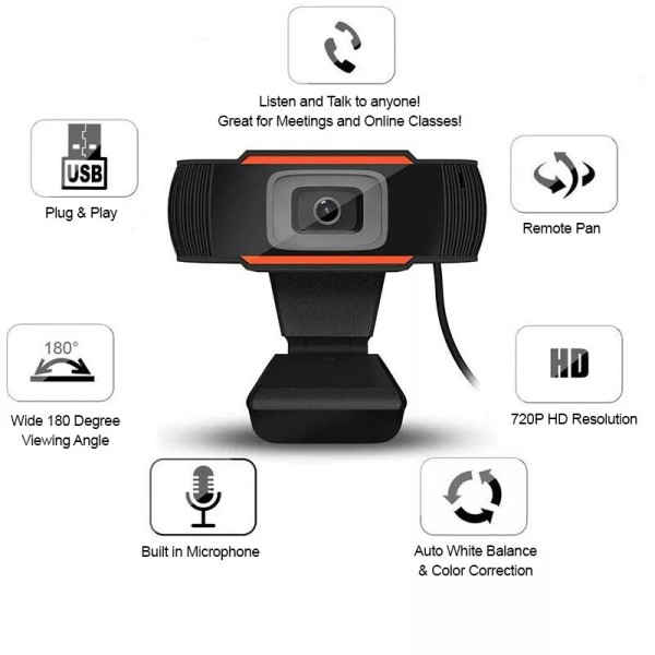 Cryo-PC New Cryo-PC USB 2.0 720P HD Webcam Camera With