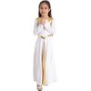 VernLan Girls Kids Liturgical Praise Dance Worship Long Dress Metallic