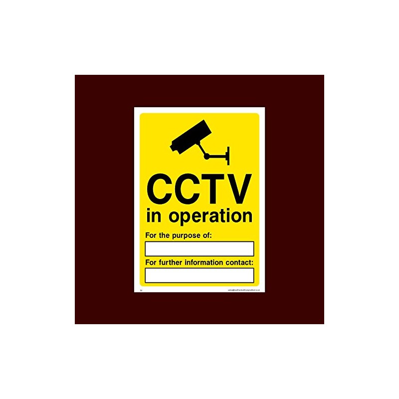 CCTV in operation for the purpose of: Plastic Sign (S2)