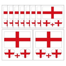 England Flag Tattoos Stickers Football Tattoo Sticker Euro Cup Temporary Tattoo Transfer Stickers St George’s Cross for Football Fan Kids Party Decoration A8GQWST