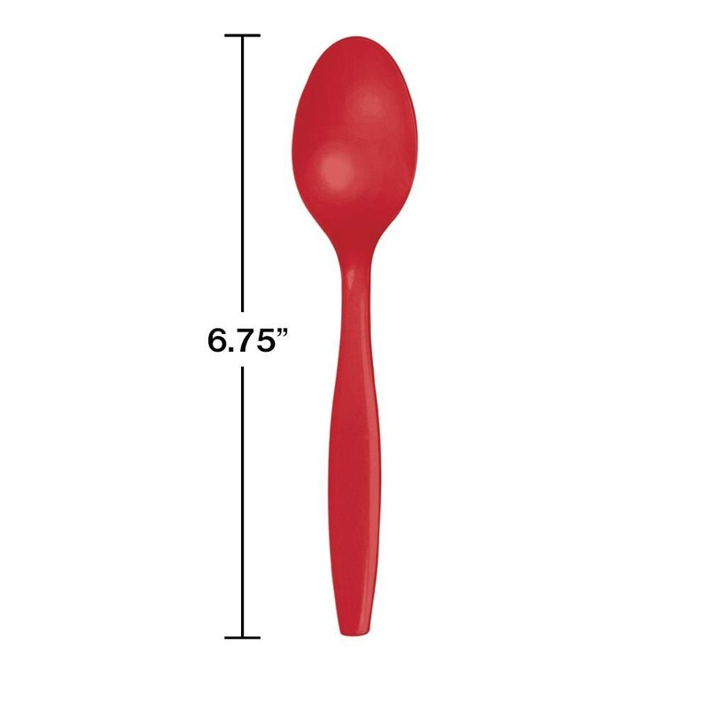 Creative Converting Touch of Color Premium 24 Count Plastic Spoons,
