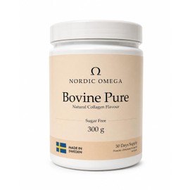 Nordic Omega Bovine Pure Collagen Powder 10,000mg, Hydrolysed Type I & III, Natural Flavour, Sugar Free, 300g (1)