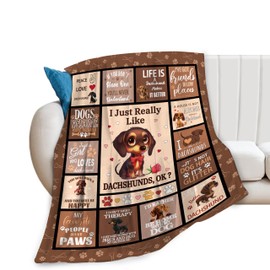 Dachshund Dog Blanket Dachshund Throw Blanket Soft Fleece Flannel Bedding Dachshunds Gifts for Men Boys Women Girls Lovers Adults Stuff Plush for Couch Sofa Bed Room Decor 40"X50"