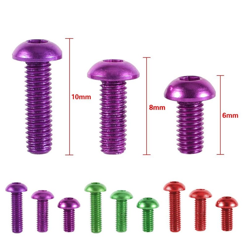 10pcs M3 6/8/10mm Screws Round Head Screws Screw Head Button