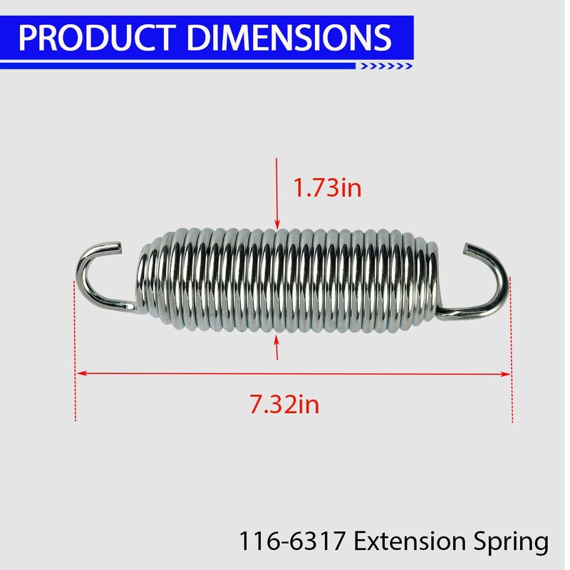 ZanFyxil 116-6317 Extension Spring for Toro & Exmark Zero-Turn Mowers,