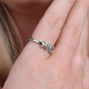 TJC White Diamond Hug And Kiss Ring for Women Size