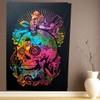 Purpledip Cotton Wall Poster Beach Throw 'Smiling Death': Bohemian Wall