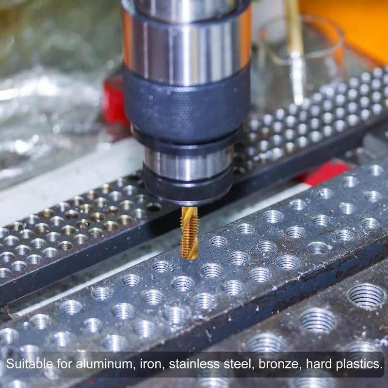 sourcing map 13pcs Combination Drill Tap Bit Set, SAE 6-32NC