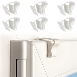Pack of 6 clamp supports for blinds, universal clamp holder, roller blind, no drilling, for aluminium blinds, mounting without screws and drilling