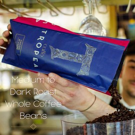 Caffè Tropea Roasted Whole Espresso Coffee Beans 1kg | Arabica Coffee Beans & Robusta Coffee Beans Italian Espresso Blend | Medium Roast Coffee Beans | Dark Roast Coffee Beans | for All Machines