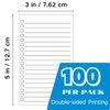 Vertical Ruled Index Cards 3x5 with Check Boxes,Double Sided Ruled