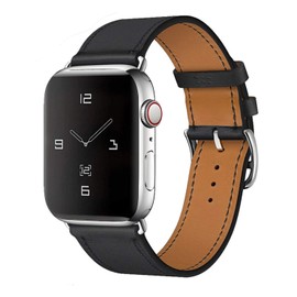 MroTech Leather Bracelet Compatible with iWatch 38 mm (40 mm) / 42 mm (44 mm) Series 1 2 3 4, 38mm