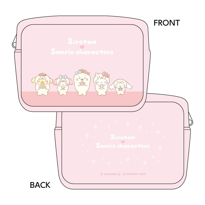 Shirotan x Sanrio Characters Mini Square Pouch, b
