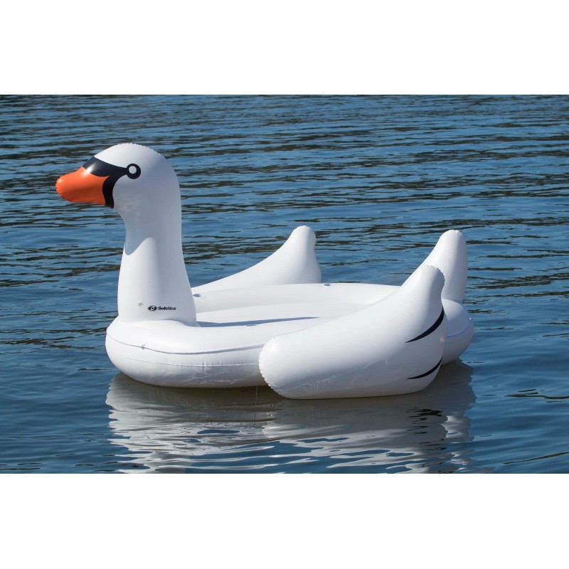 Swimline Mega Swan Inflatable Pool Float w/Cup Holders 850lb Capacity