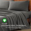 LANE LINEN 100% Organic Cotton Pure White Full Sheets Set,