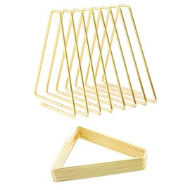 Metal Triangle Bookcase, Magazine Holder, Document Folder Stand, Suitable for Placing Books and Documents in Study, Office and Bedroom (Gold)