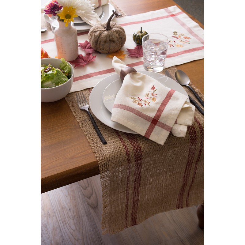DII Jute Burlap Collection Kitchen Tabletop, Table Runner, 14x72, Double