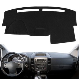 Yiz Dashboard Cover Dash Cover Mat Pad Carpet Custom Fit for Nissan Titan 2004-2012, Without Sensor，no Navi Holes(Black) Y30