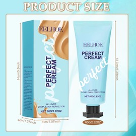 All-Over Complexion Perfector, Long-Lasting CC Cream Foundation, Hydrating Full Coverage Concealer, Cream Body Perfector, Natural Moisturising, Waterproof Transfer Resistant