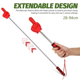 GANAZONO Instruction Rod, Teacher Pointer Pointer Pointer Telescopic Pointing Rod, Extendable Rod, Hand Pointer Stick, Anti-Slip, 11.0 - 37.0 inches (28 - 94 cm), Telescopic for Lectures, Meetings