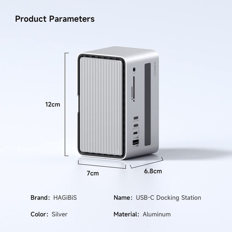 Hagibis USB C Docking Station with M.2 NVMe/SATA SSD Enclosure