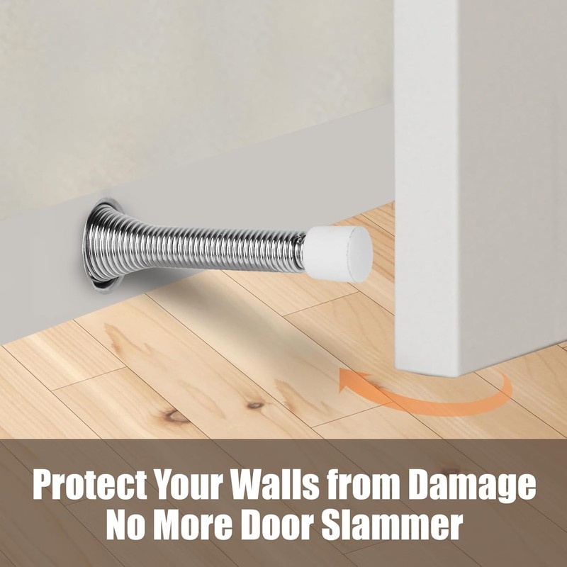 Extendable Door Stopper - Adjustable Spring Stopper for Home, Office,