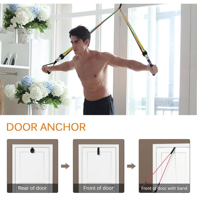 AnnuoYi Exercise Resistance Bands，Resistance Bands Set，Polygon Resistance Bands with Latex