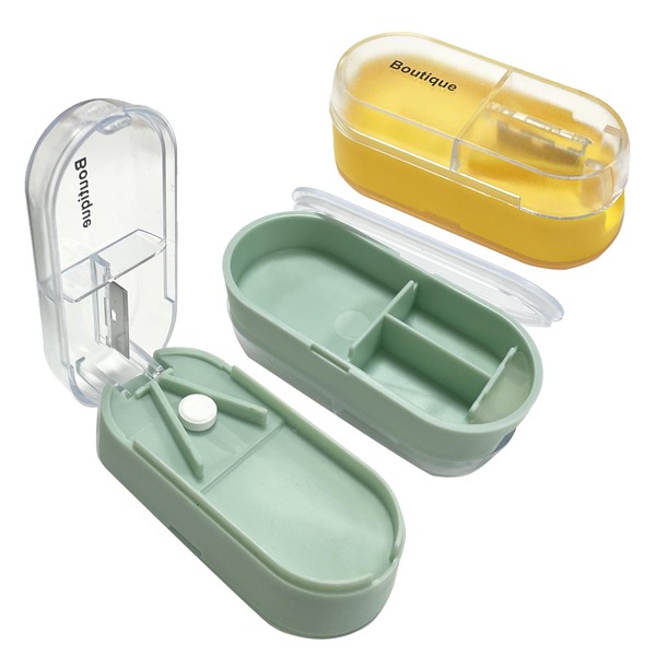 Howinn 2 Pack Pill Cutter for Small or Large Pills,