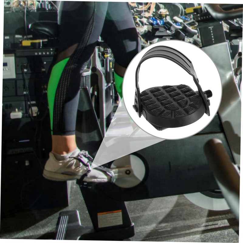 KICHOUSE 2pcs Lightweight Exercise Bike Pedals Straps Replacement Platform Pedals