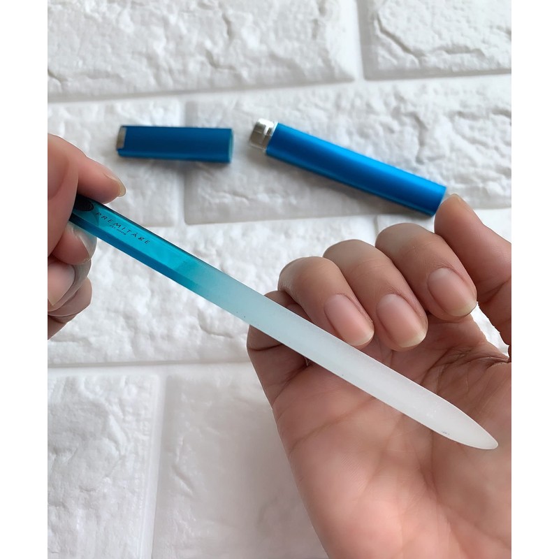 PREMITAGE Nail File, Glass with Case, Double-Sided 280/280 Grit, Double-Sided
