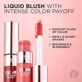 LOreal Paris Rubor Lquido True Match Lumi Le De LOral Paris, Frmula De Rubor Intenso Y Ligero Con Pigmentos Lquidos, Coral Intenso Y Hmedo, 0,33...   