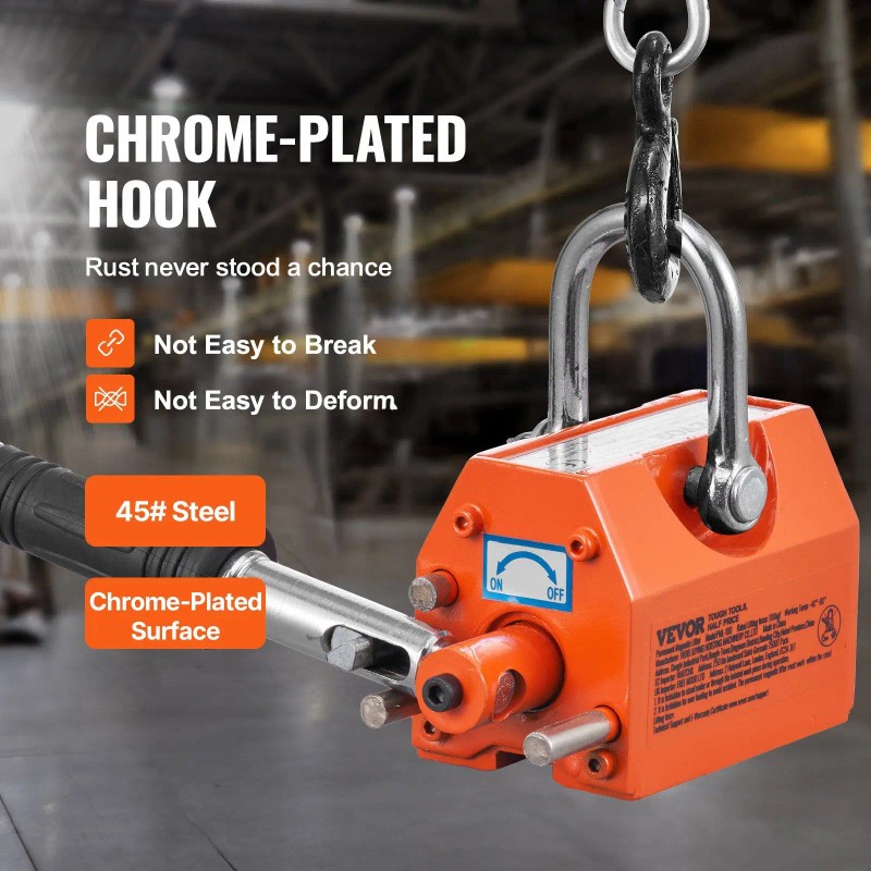 220 Lbs/100 kg Magnetic Lifter with 2.5 Safety Factor Neodymium