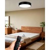 Kalium 13" Flush Mount Ceiling Light Fixture with Remote,24W Dimmable