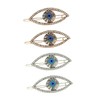 WOONEKY Fashionable Hair Clips 4pcs Evil Eye Hair Pin Set