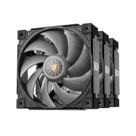 Sudokoo Sudokoo MACH120 3IN1 Case Fans, 30mm Thick, LCP and 40% Glass Fiber, Hybrid Hydraulic Bearing, FOC Motor, PWM, Dynamic Balance Correction, 6 Years Warranty, Black Gray