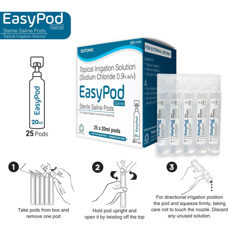 EasyPod Sterile Saline Pods | Eye Wash | Wound Cleansing