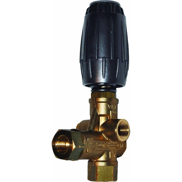 AR Annovi Reverberi VRT3-310 Pressure Washer Unloader, Black, 4500 PSI, Knob, Brass