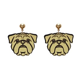 ROSTIVO Bulldog Earrings for Women Cute Lightweight Acrylic Stud Dangle Earrings