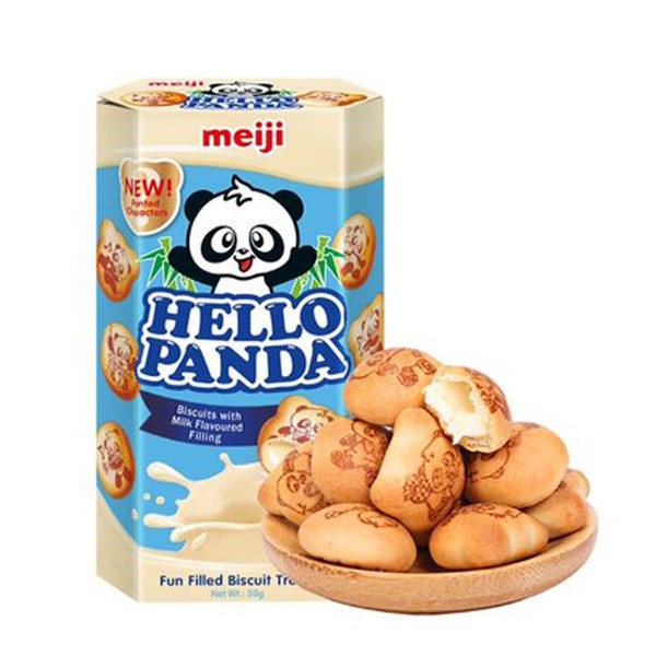 Meiji Hello Panda Milk Cream Filled Biscuits, 50 g
