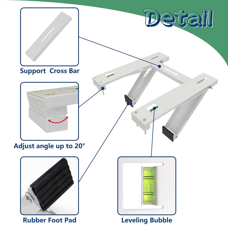 Wintcomfort Window Air Conditioner Bracket, Heavy Duty AC Support with