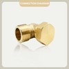 Bwintech 6 Pcs 3/8" Female BSP Thread Brass Female Cap